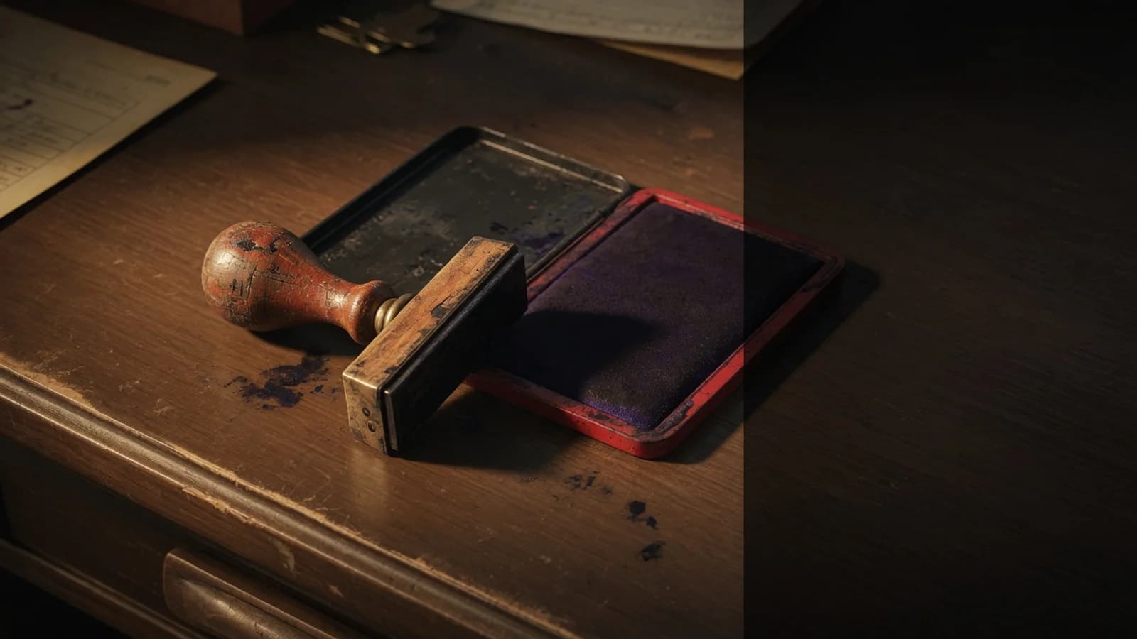 Mujer trabajando con un portátil y carpeta de documentos en casa