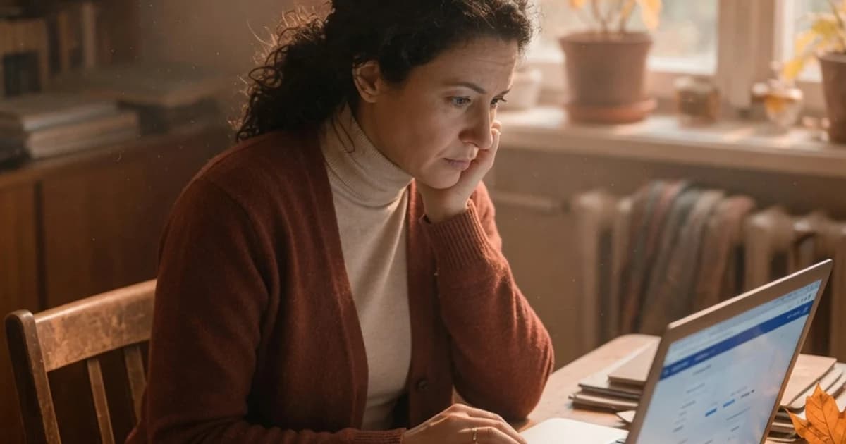 Persona comprobando en el móvil si ha cobrado el paro en octubre
