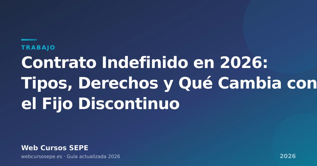 Contrato Indefinido en 2026: Tipos, Derechos y Qué Cambia con el Fijo Discontinuo — portada