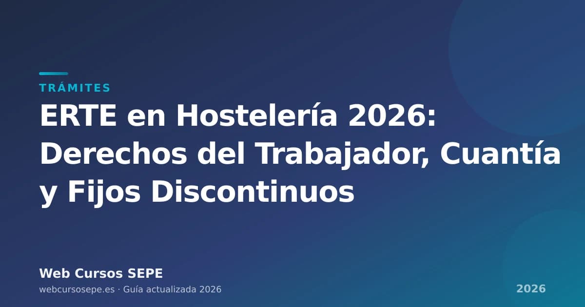 ERTE en Hostelería 2026: Derechos del Trabajador, Cuantía y Fijos Discontinuos — portada