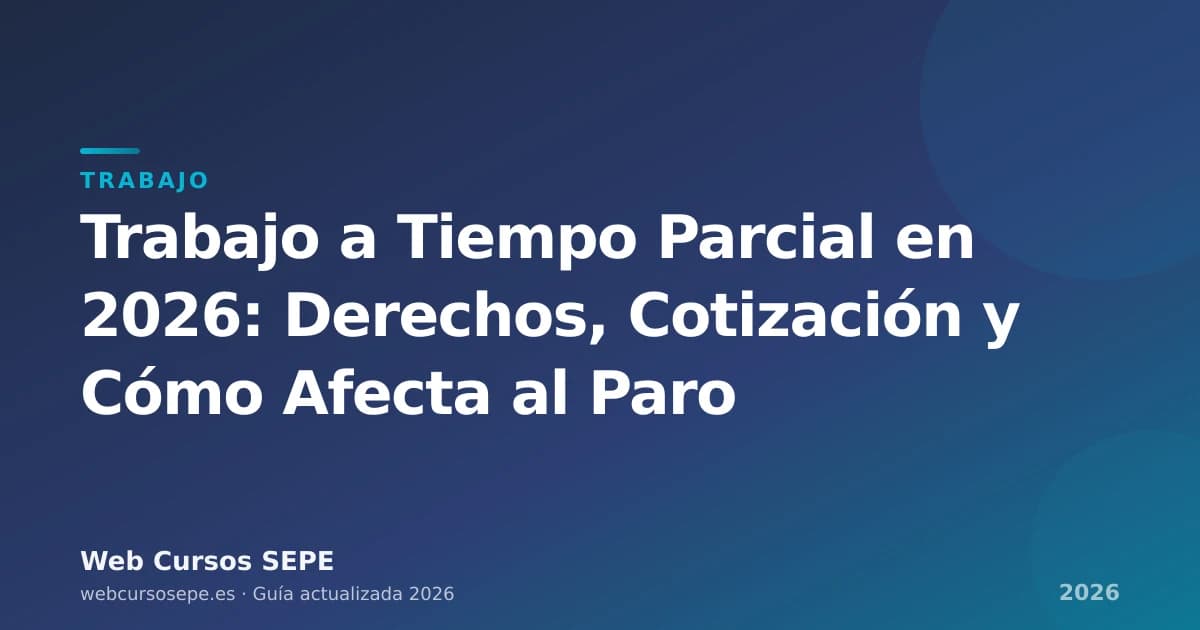 Trabajo a Tiempo Parcial en 2026: Derechos, Cotización y Cómo Afecta al Paro — portada